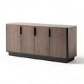 Wooden sideboard cabinet for living room storage 120 x 40 x 75cm gray
