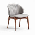 Fabric upholstered dining chair with wood legs and ergonomic design 50 x 50 x 80cm
